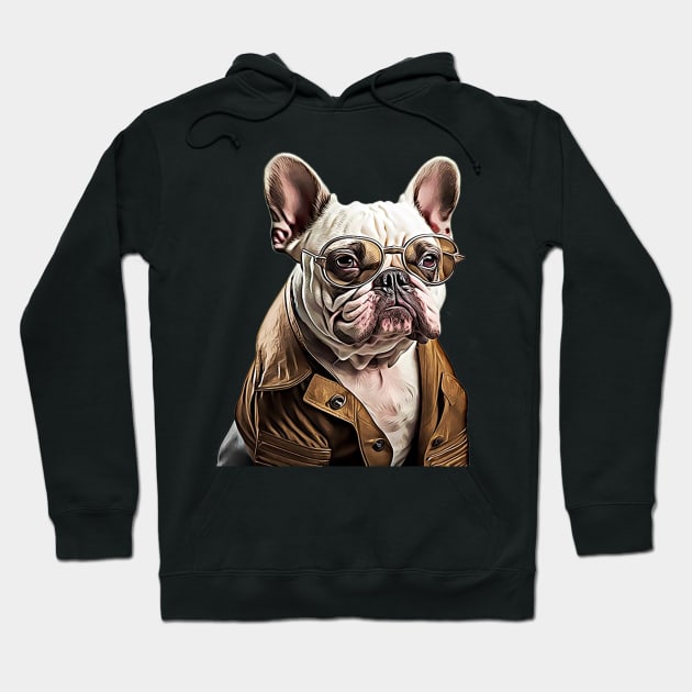 Funny French Bulldog Hoodie by Unboxed Mind of J.A.Y LLC 